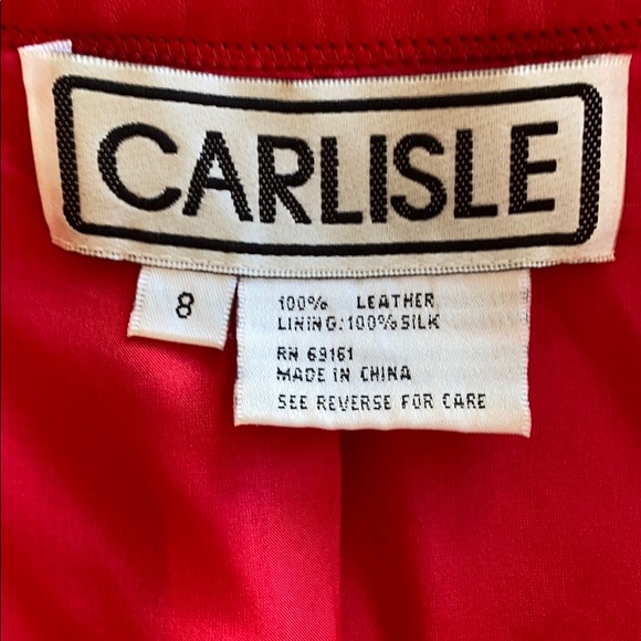 Carlisle Red Leather Jacket - Picture 7 of 7